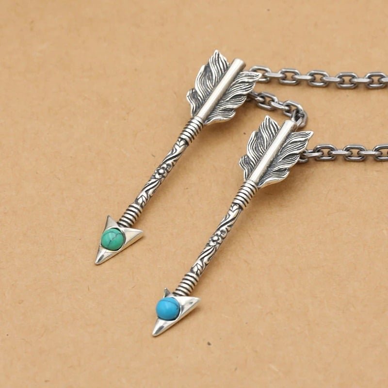Sterling Silver Arrow Pendant face view