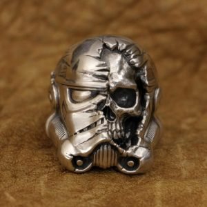 Stormtrooper Skull Ring face view 2