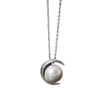 Crescent Moon Pearl Necklace demo