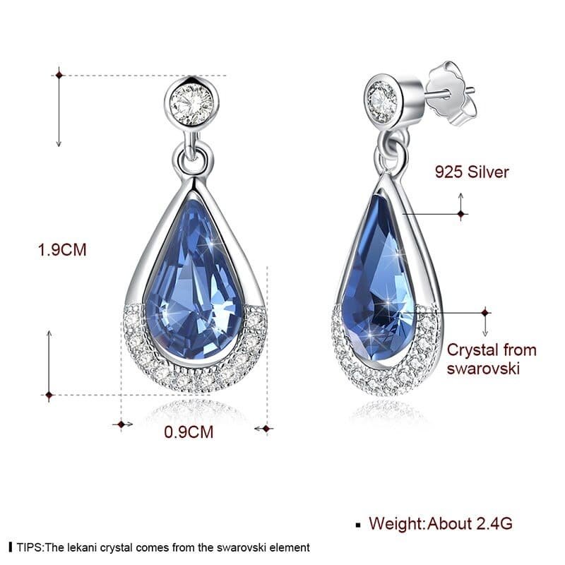 Crystal Droplet Earrings details