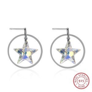 Large Crystal Star Earrings demo