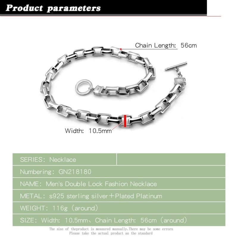 Large Silver Cuban Link Chain measures