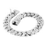 Large Silver Curb Link Bracelet demo