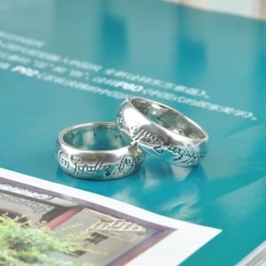 Lord Of The Rings Silver Ring details engraving