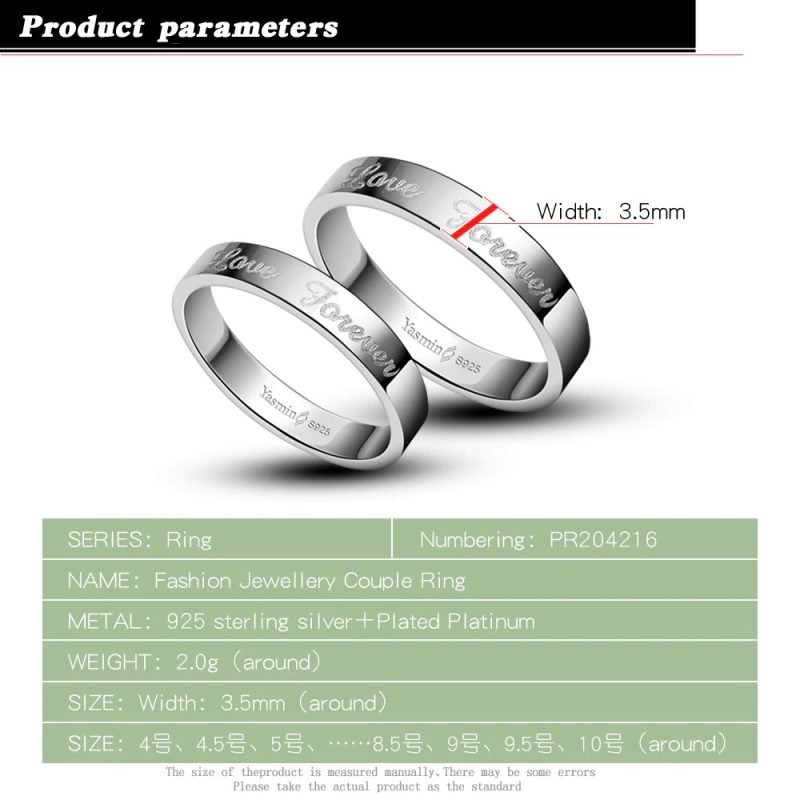 Silver Forever Ring measures