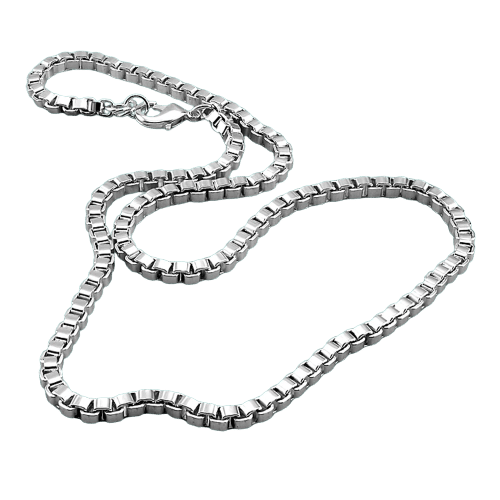 Sterling Silver Box Link Chain Necklace demi