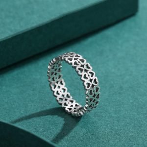 Sterling Silver Heart Ring inner view