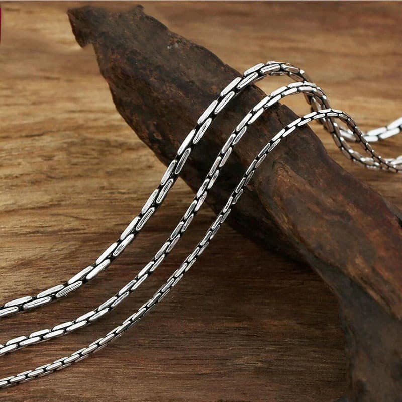 Sterling Silver Square Link Chain all size together