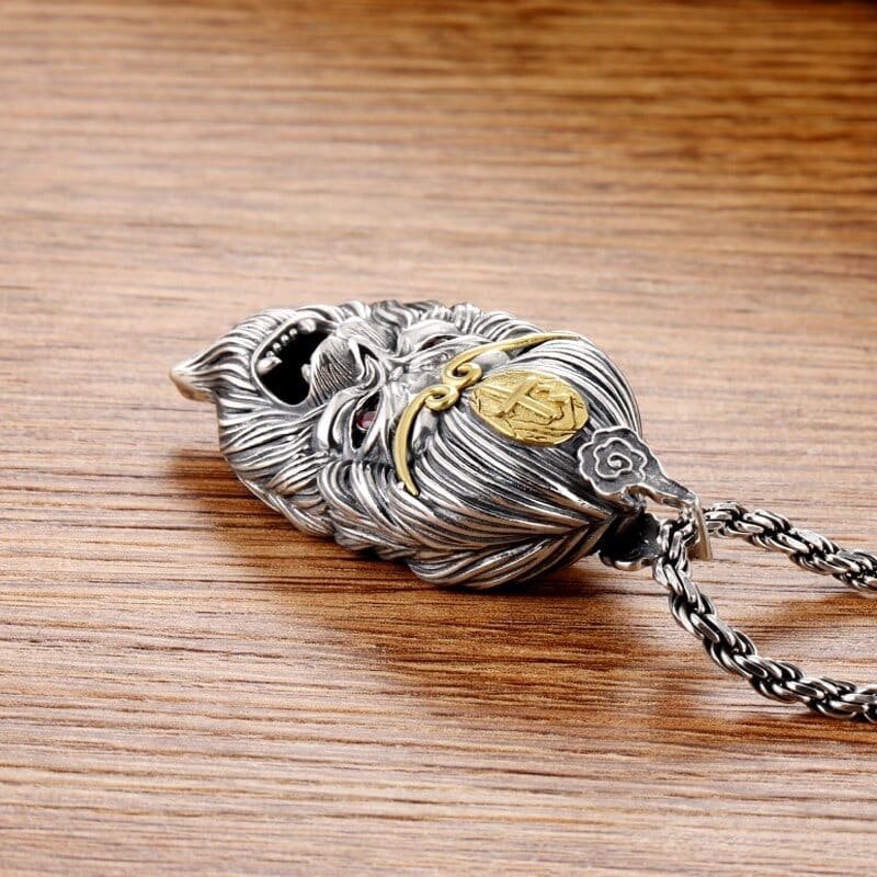 Sun Wukong Silver Pendant ring hole view