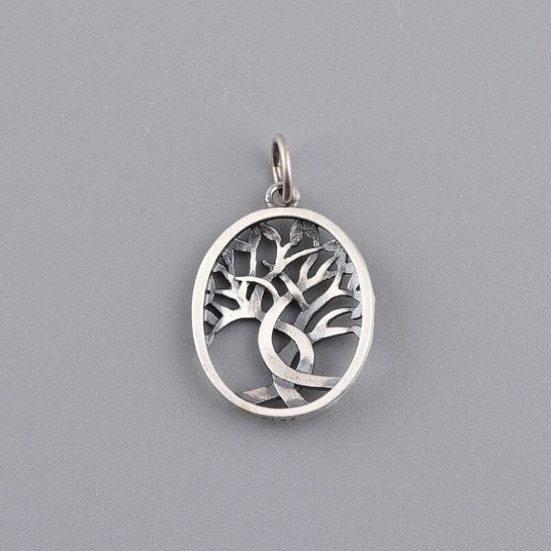 Tree Of Life pendant Sterling Silver back view
