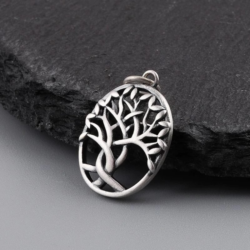 Tree Of Life pendant Sterling Silver profile view