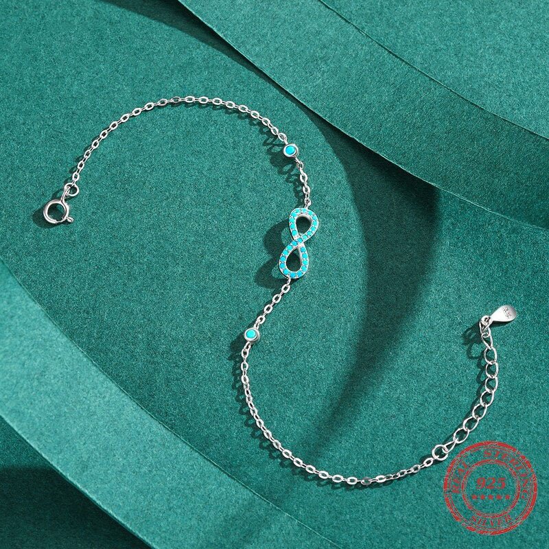 Turquoise Infinity Bracelet opened