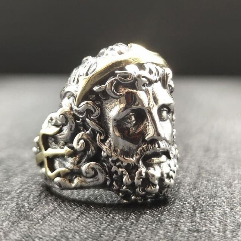 Zeus Silver Ring front view